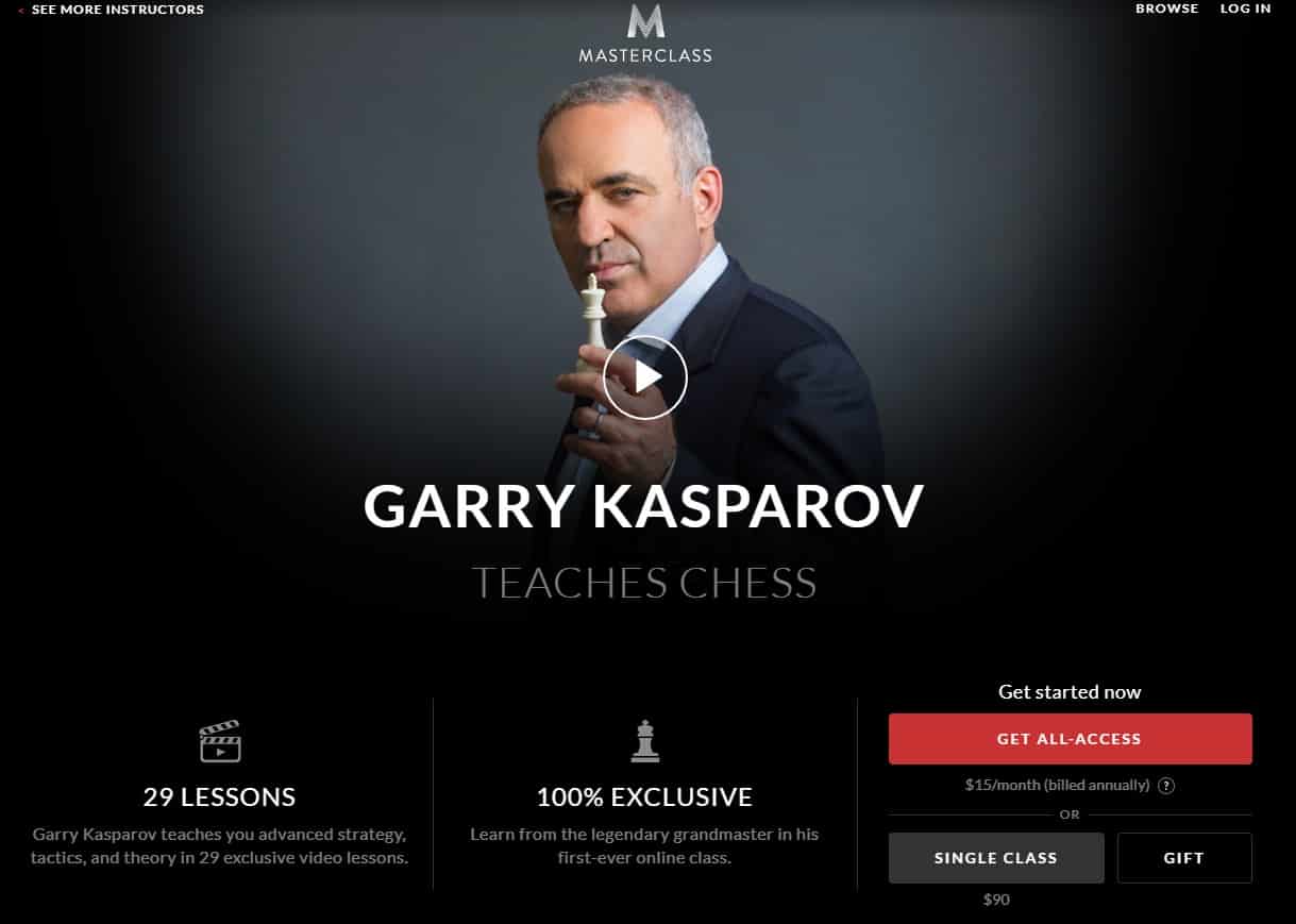 MasterClass Garry Kasparov Chess Lessons for Beginners