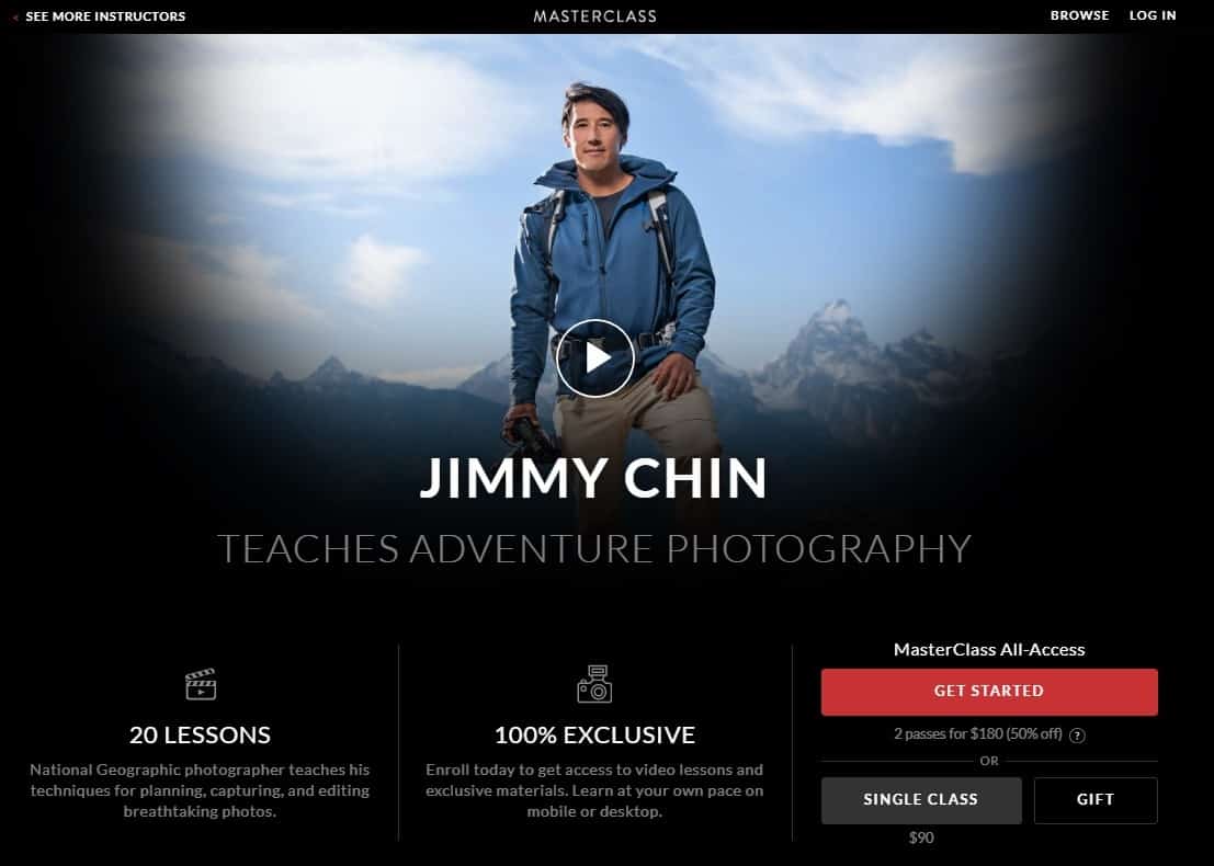 MasterClass Jimmy Chin Adventure Photography Lessons for Beginners