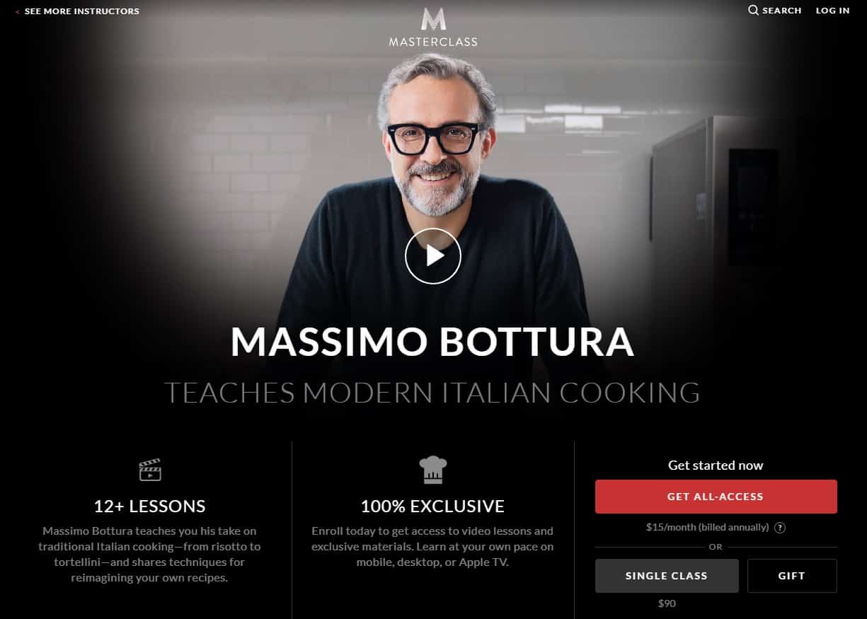 MasterClass Massimo Bottura Modern Italian Cooking Lessons for Beginners