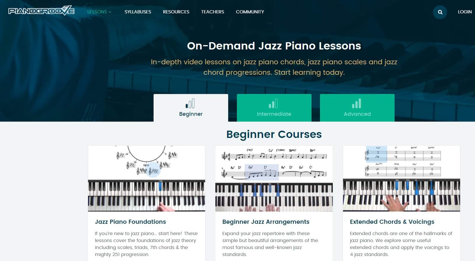 PianoGroove Jazz Piano Lessons for Beginners