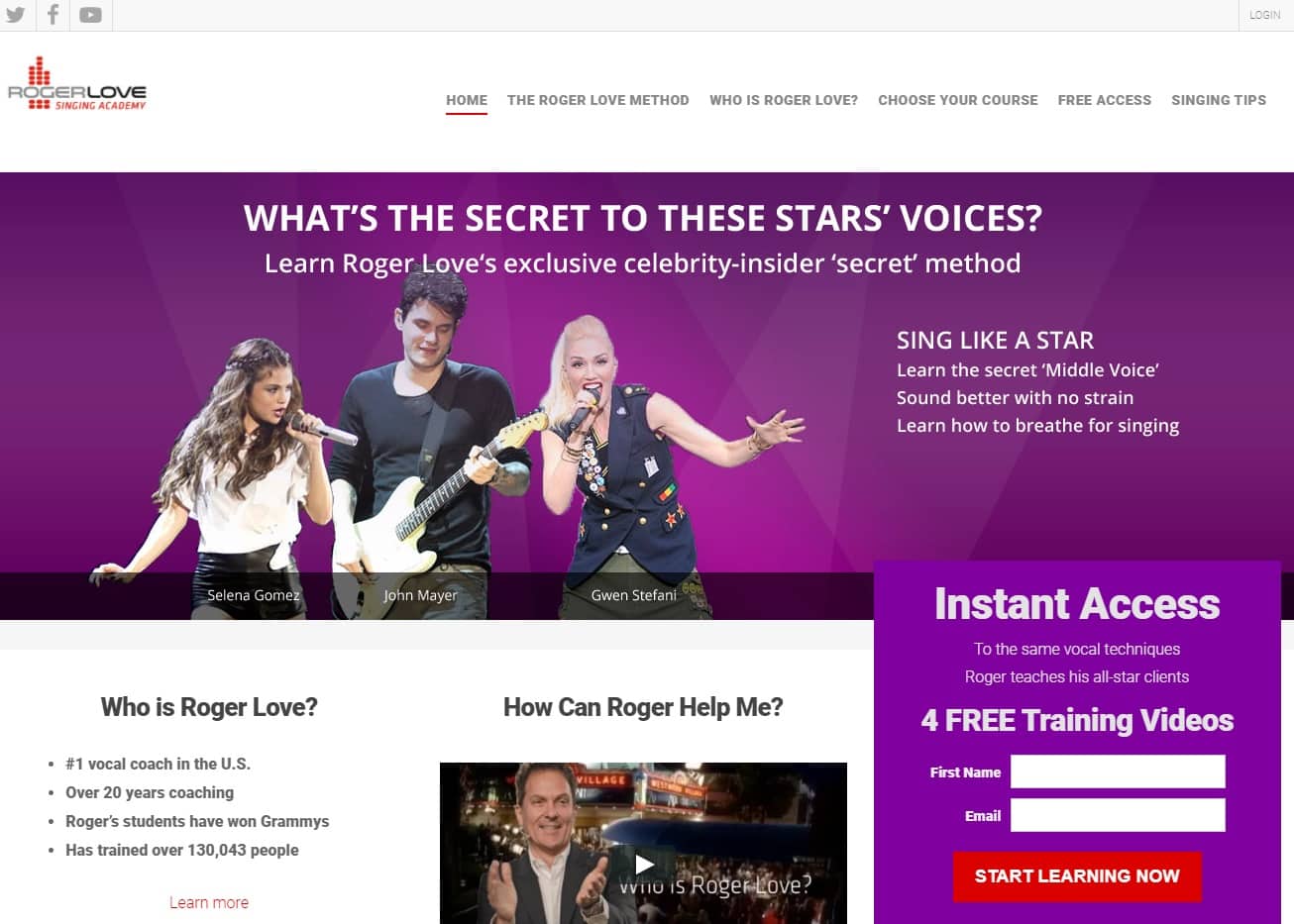 RogerLoveSingingAcademy Singing Lessons for Beginners