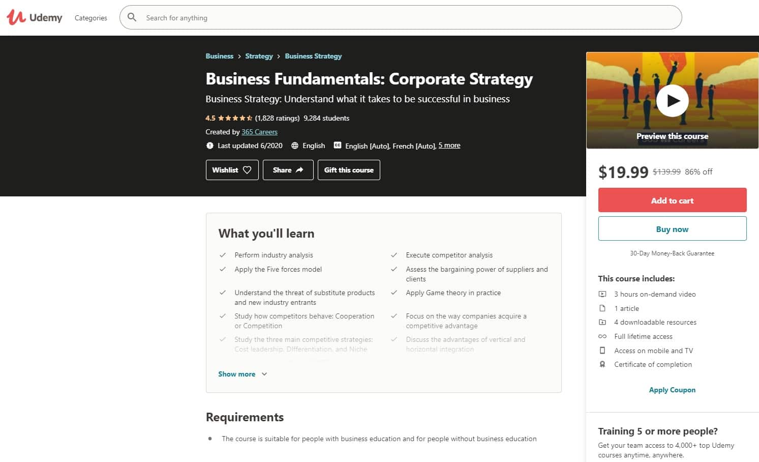 Udemy 1 Business Strategy Lessons for Beginners