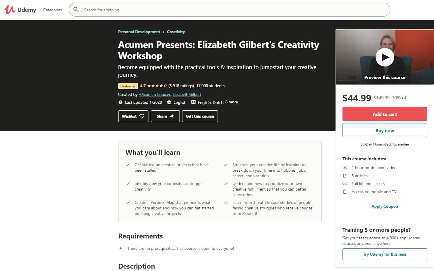 Udemy 1 Creativity Lessons for Beginners