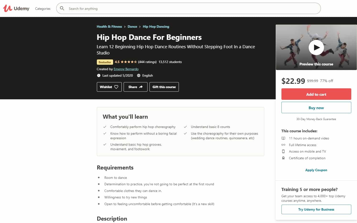 Udemy 1 Hip Hop Lessons for Beginners