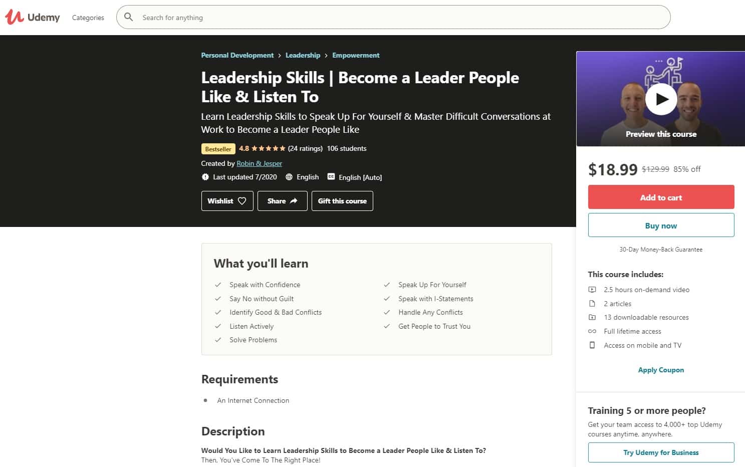 Udemy 1 Leadership Lessons for Beginners