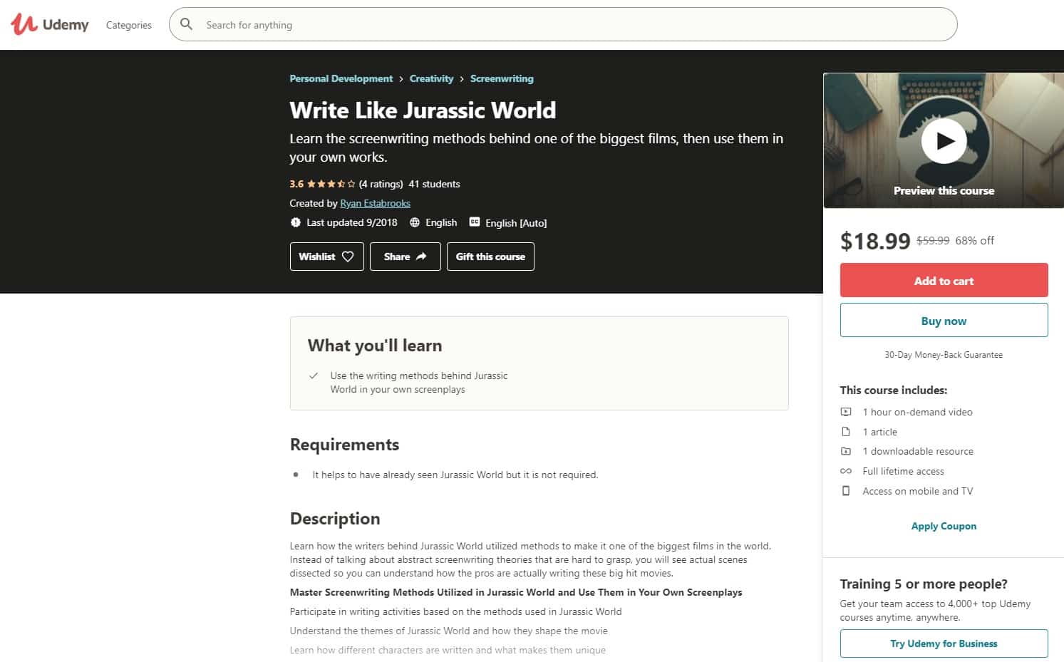 Udemy 1 Screenwriting Lessons for Beginners
