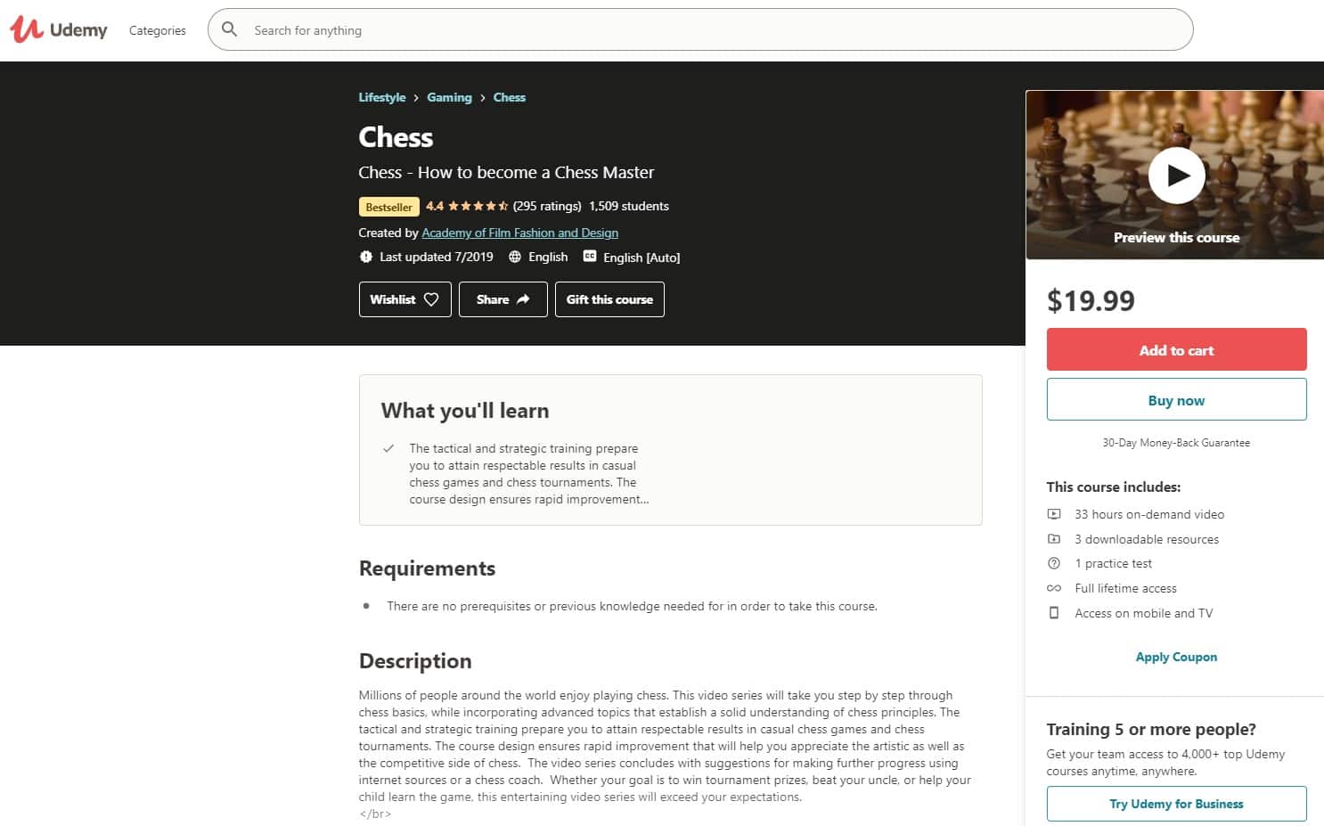 Udemy 2 Chess Lessons for Beginners