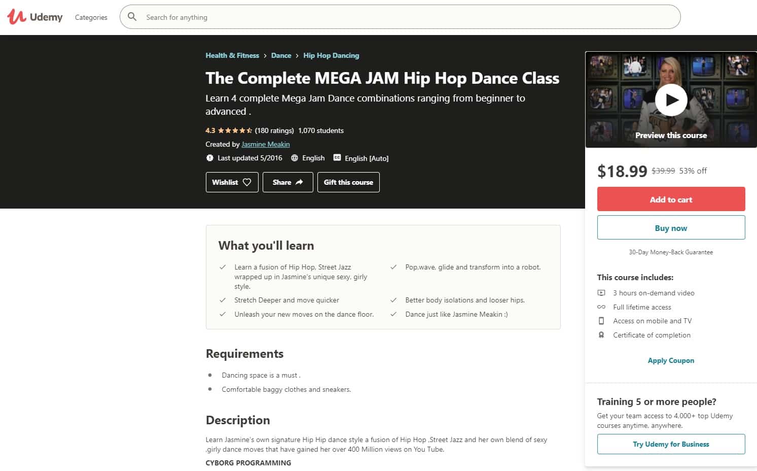 Udemy 2 Hip Hop Lessons for Beginners