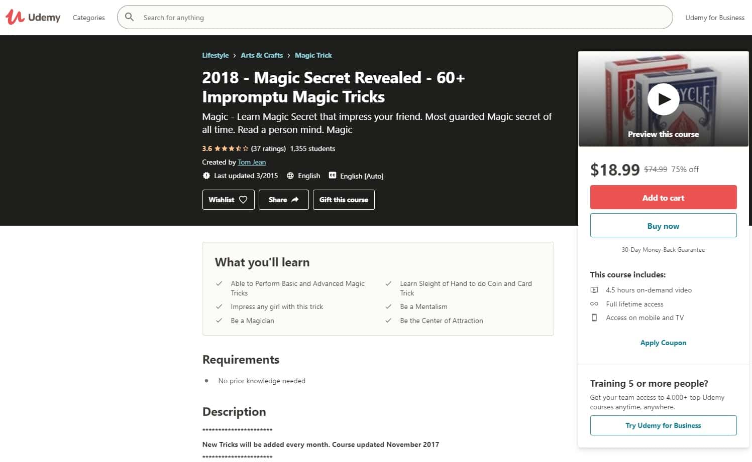 Udemy 2 Magic Lessons for Beginners