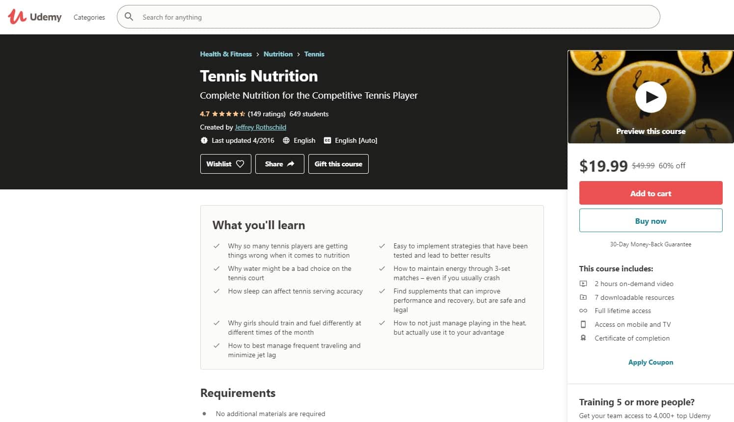 Udemy 2 Tennis Lessons for Beginners