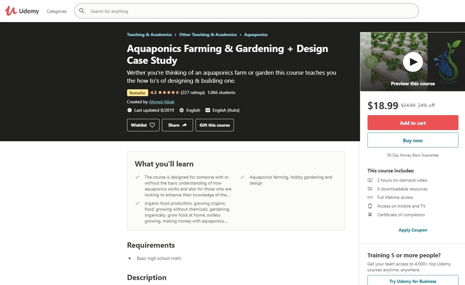 Udemy 3 Gardening Lessons for Beginners