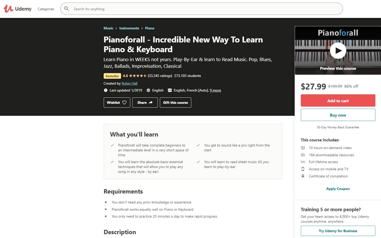 Udemy 3 Jazz Piano Lessons for Beginners