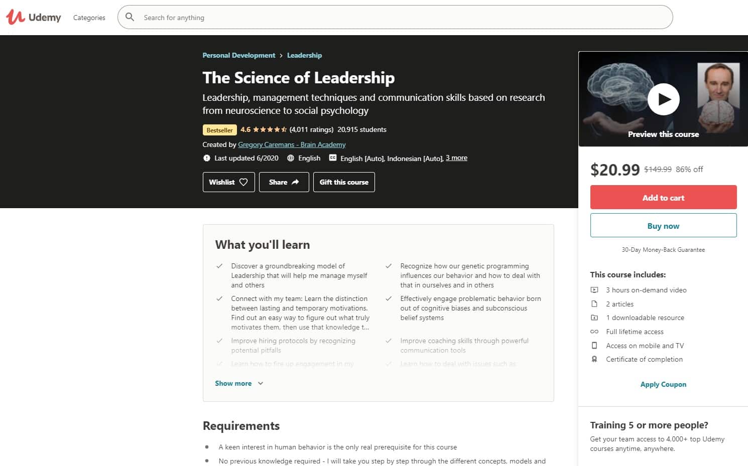 Udemy 4 Leadership Lessons for Beginners