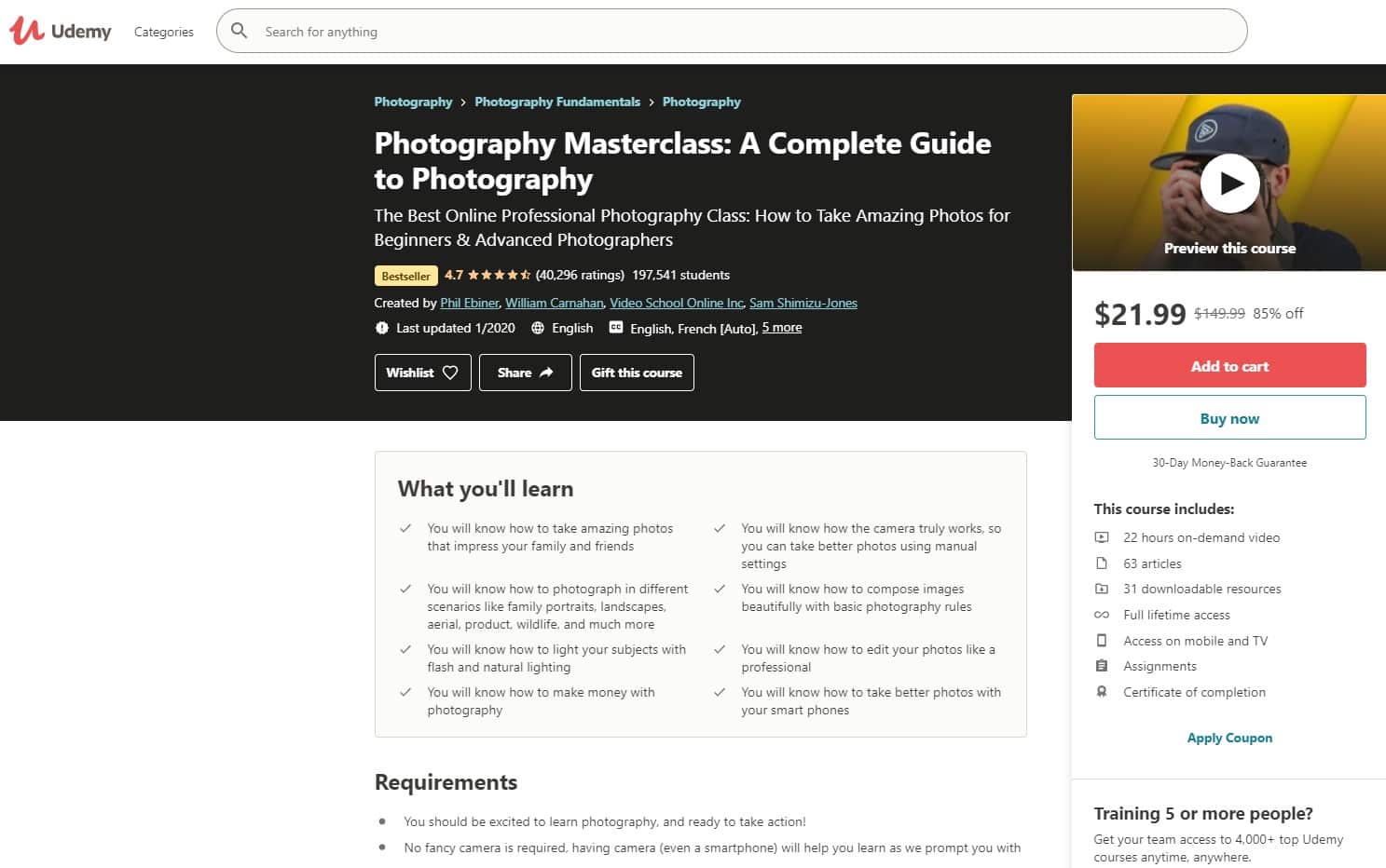 Udemy 4 Photography Lessons for Beginners