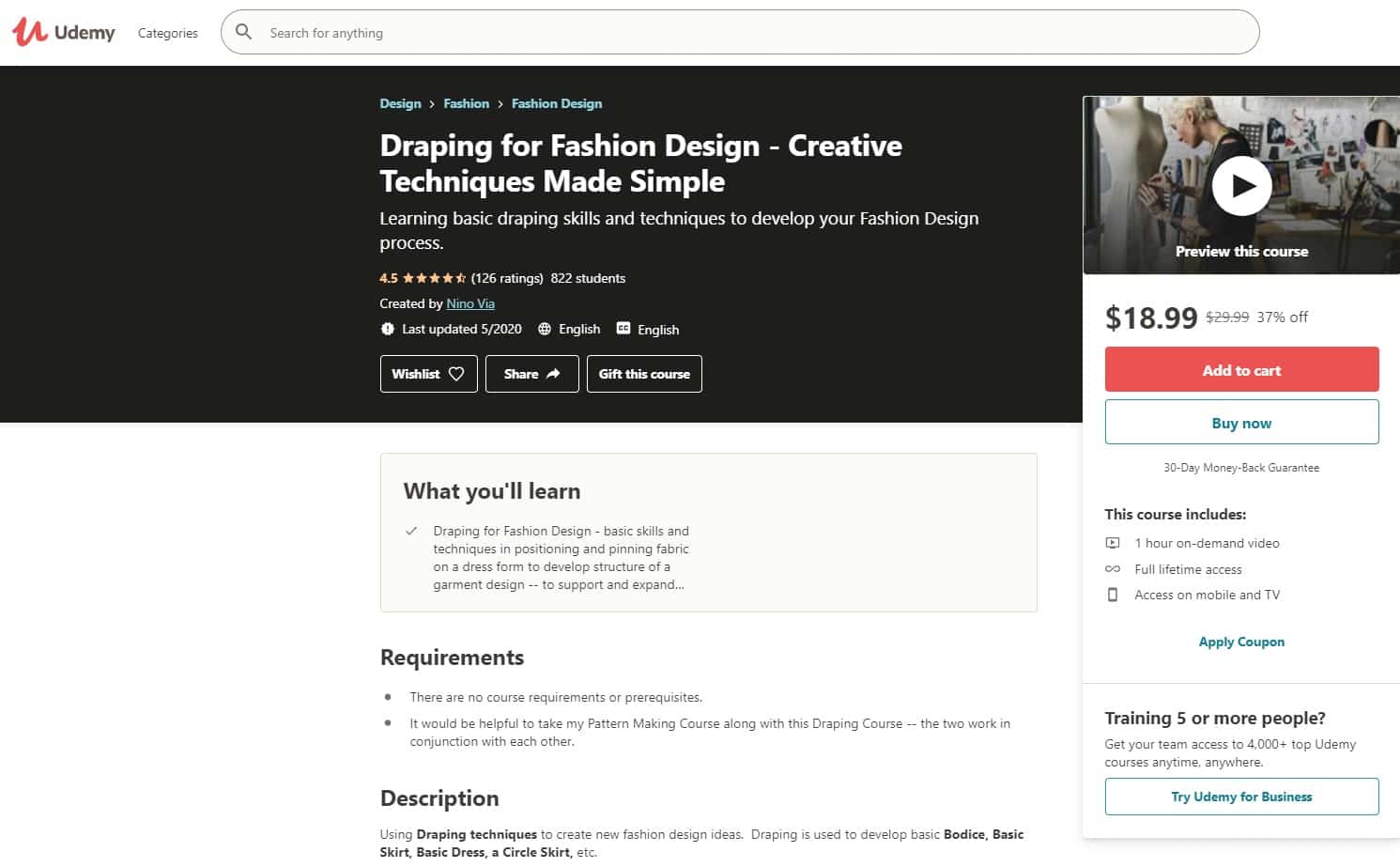 Udemy 5 Fashion Design Lessons for Beginners