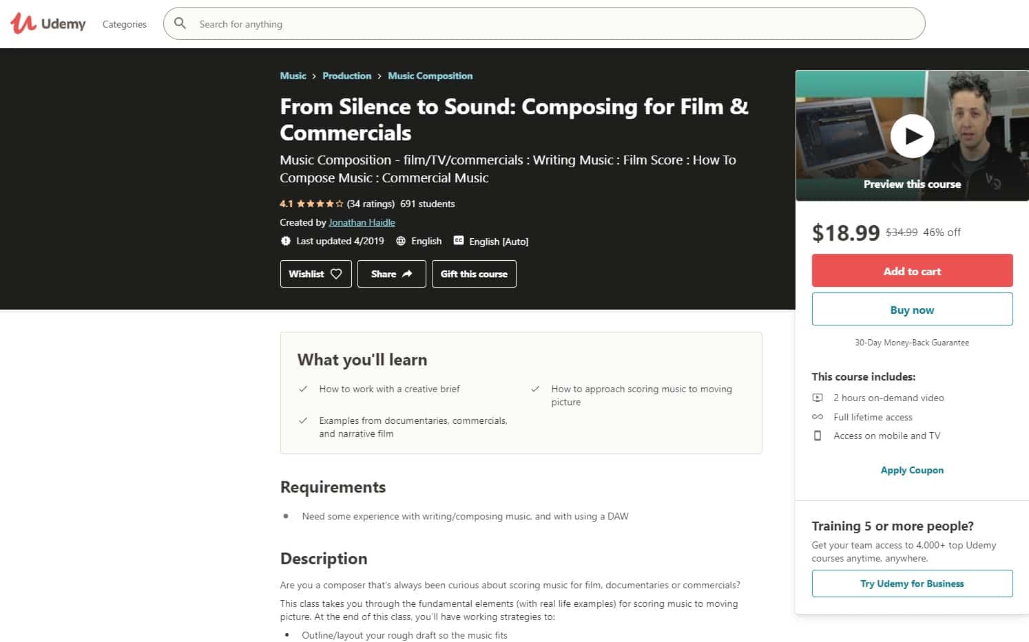 Udemy 5 Film Scoring Lessons for Beginners