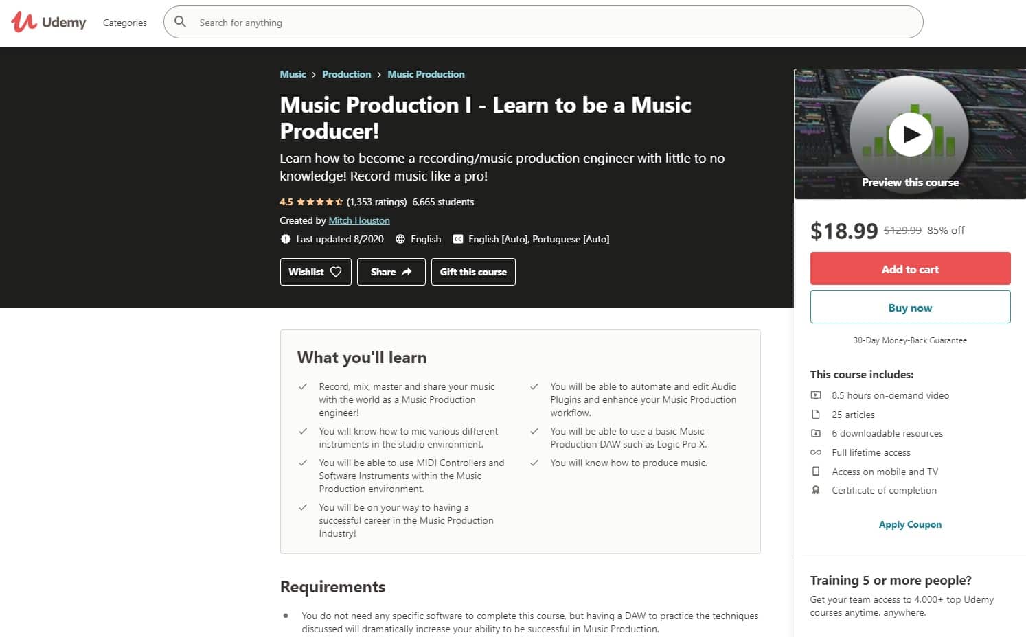 Udemy 5 Music Production Lessons for Beginners