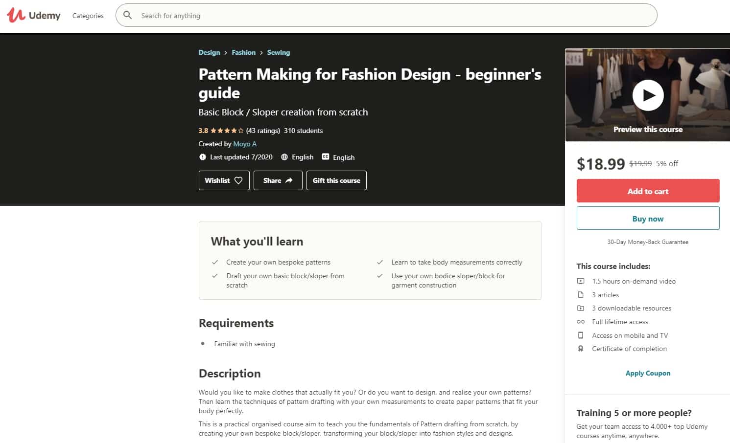 Udemy 7 Fashion Design Lessons for Beginners