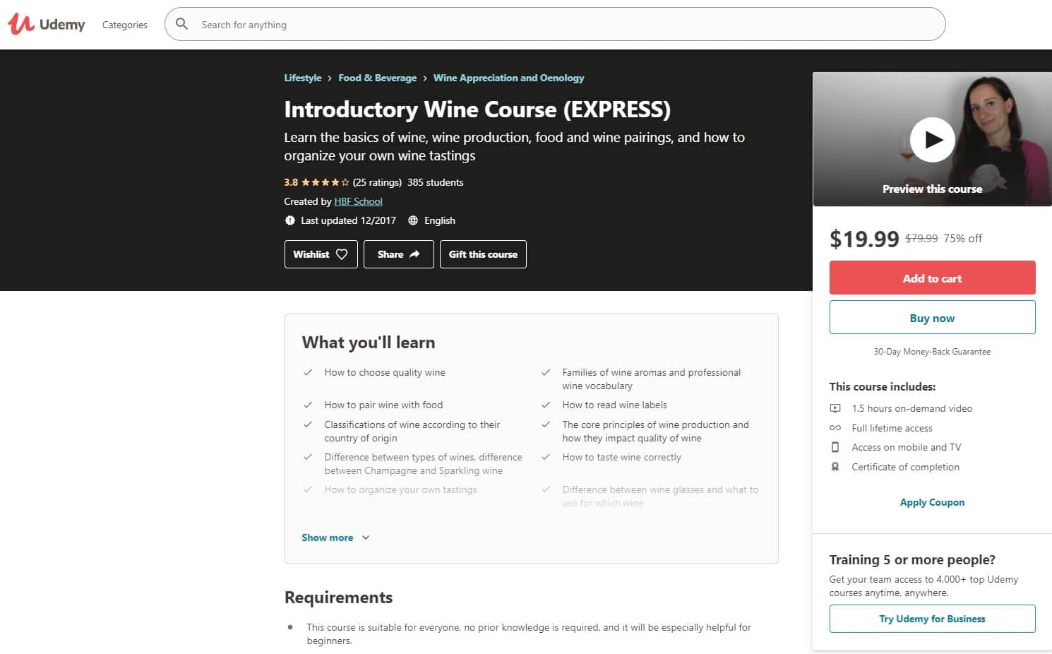 Udemy 8 Wine Appreciation Lessons for Beginners
