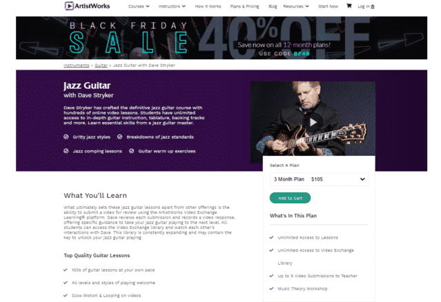 artistworks learn jazz guitar lessons online