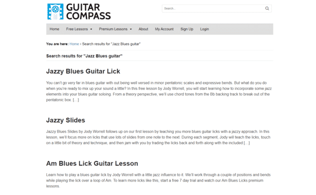 guitarcompass learn jazz blues guitar lessons online