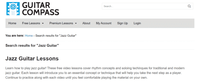 guitarcompass learn jazz guitar lessons online