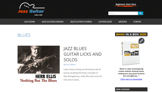 jazzguitar learn jazz blues guitar lessons online