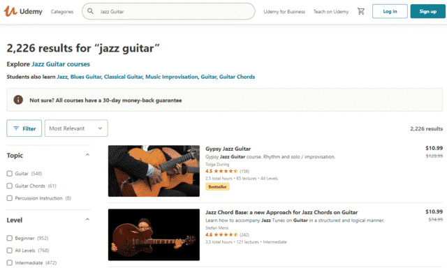 udemy learn jazz guitar lessons online