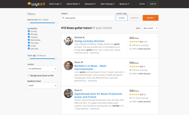 wyzant learn jazz blues guitar lessons online
