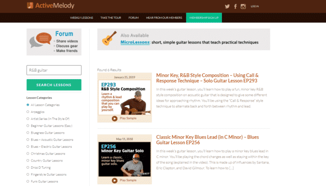 activemelody learn r&b soul guitar lessons online