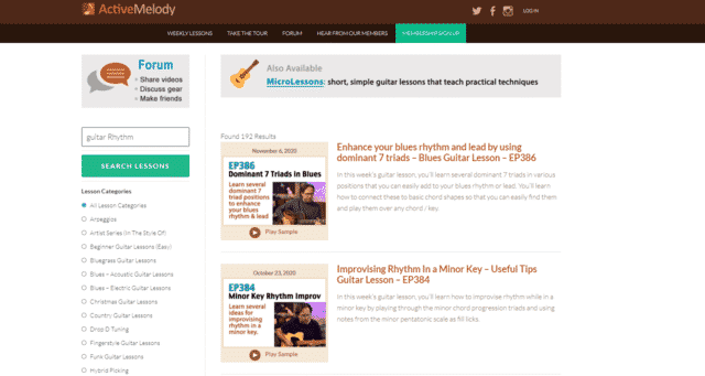 activemelody learn rhythm guitar lessons online