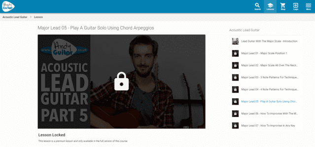 andyguitar learn guitar arpeggios lessons online