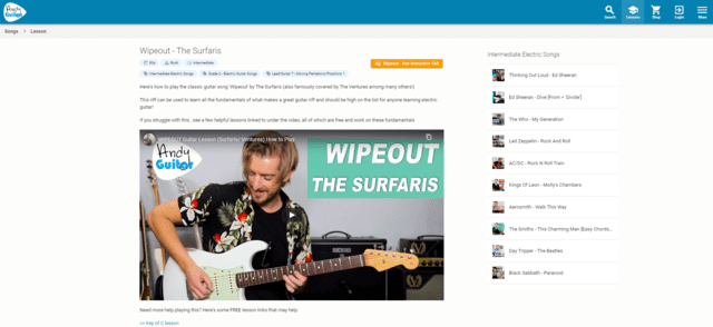 andyguitar learn surf guitar lessons online