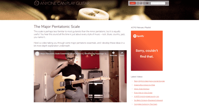 anyonecanplayguitar learn guitar pentatonic lessons online