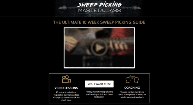 bernth learn guitar sweep picking lessons online