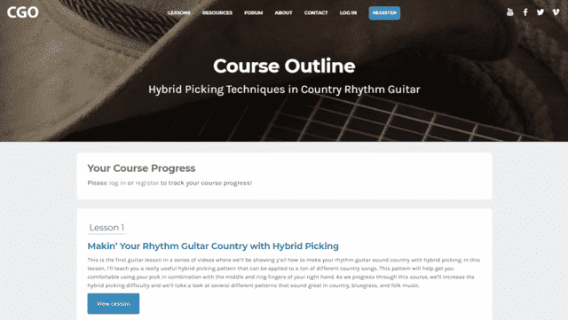 countryguitaronline learn guitar hybrid picking lessons online