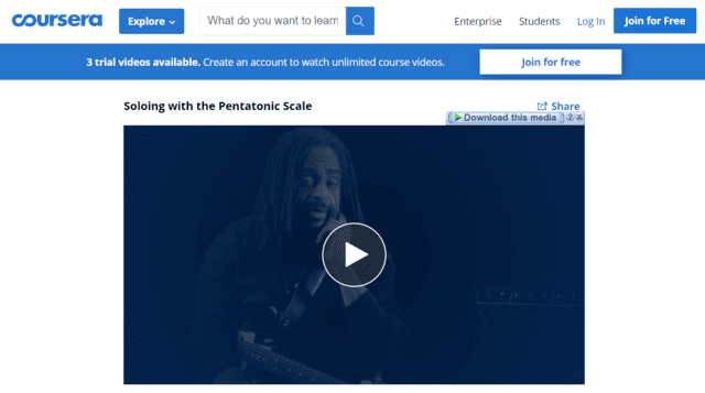 coursera learn guitar soloing lessons online