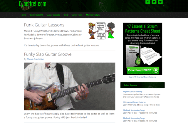 cyberfret learn funk guitar lessons online