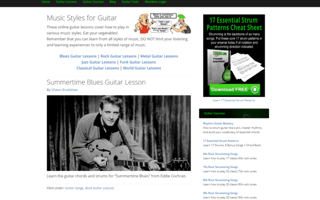 cyberfret learn guitar style studies lessons online