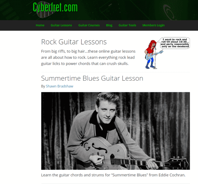 cyberfret learn hard rock metal guitar lessons online