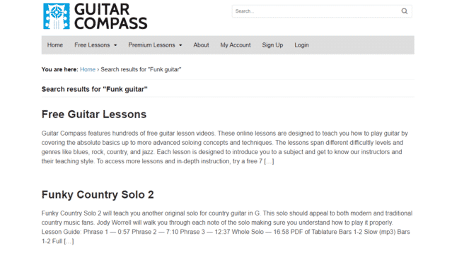 guitarcompass learn funk guitar lessons online