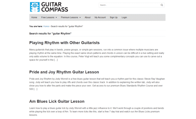 guitarcompass learn rhythm guitar lessons online