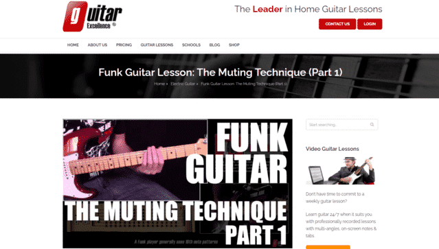 guitarexcellence learn funk guitar lessons online