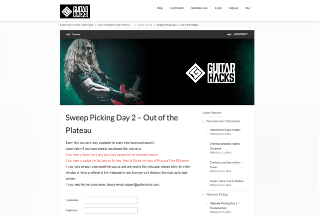 guitarhacks learn guitar sweep picking lessons online