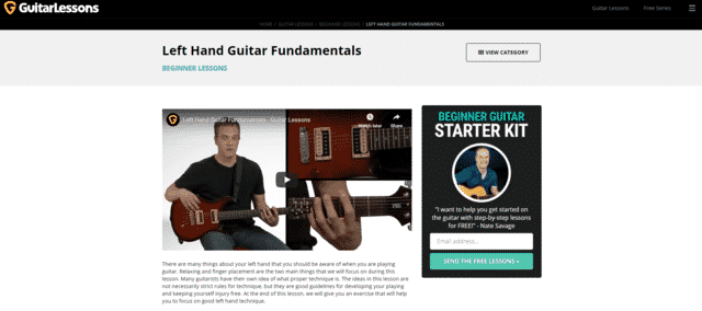 guitarlessons learn guitar left hand training lessons online