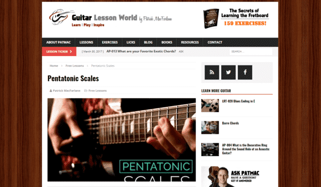 guitarlessonworld learn guitar pentatonic lessons online