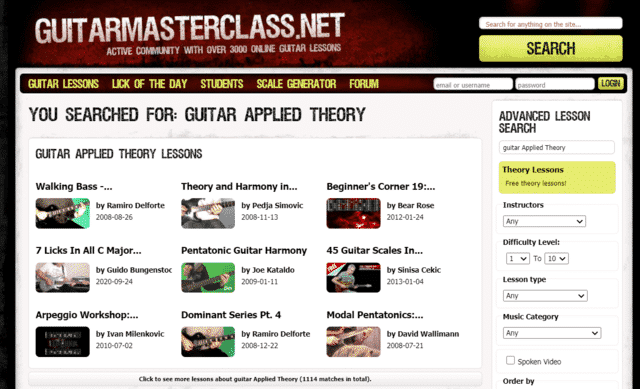 guitarmasterclass learn guitar applied theory lessons online