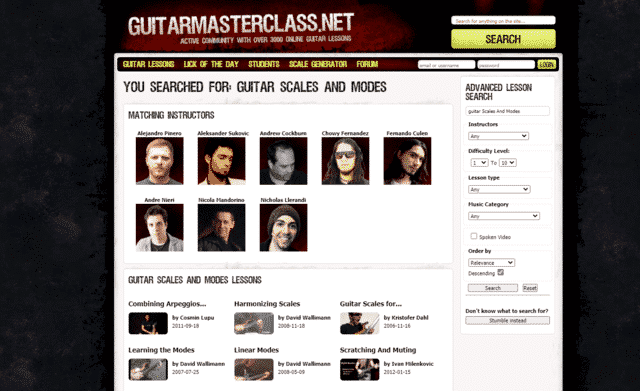 guitarmasterclass learn guitar scale and modes lessons online