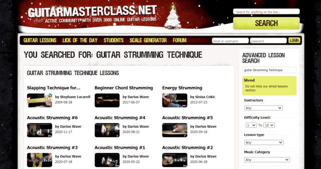 guitarmasterclass learn guitar strumming techniques lessons online