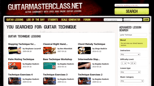 guitarmasterclass learn guitar technique lessons online